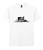 Cycle Run Swim Silhouettes t-shirt in white
