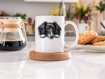 Dachshund Portrait standard mug in white