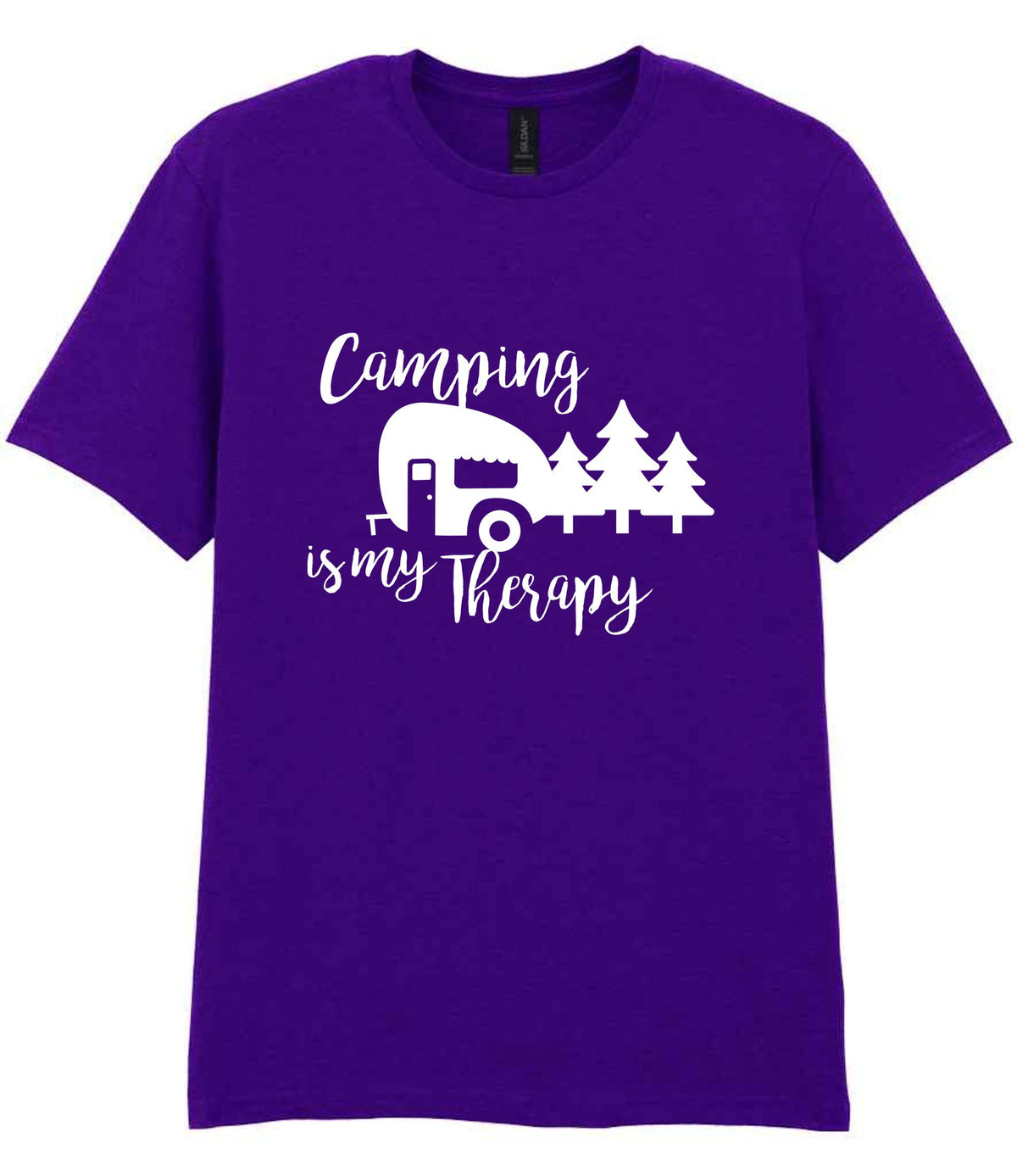Camping Is My Therapy t-shirt in purple