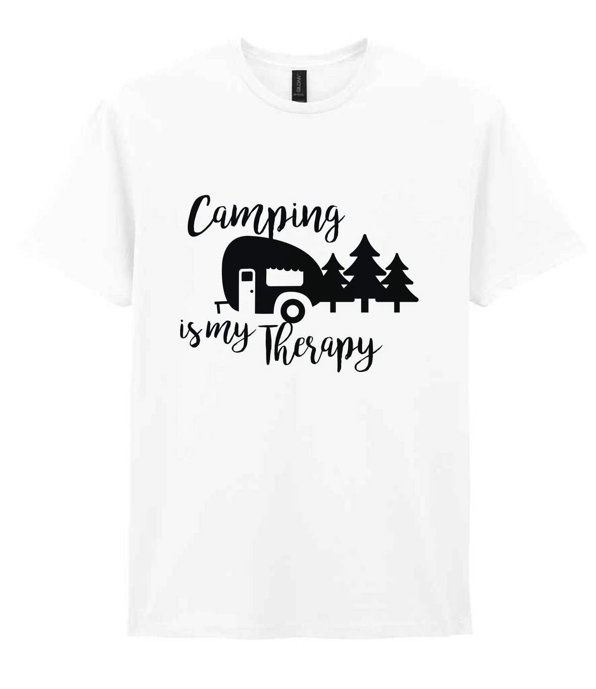 Camping Is My Therapy t-shirt in white
