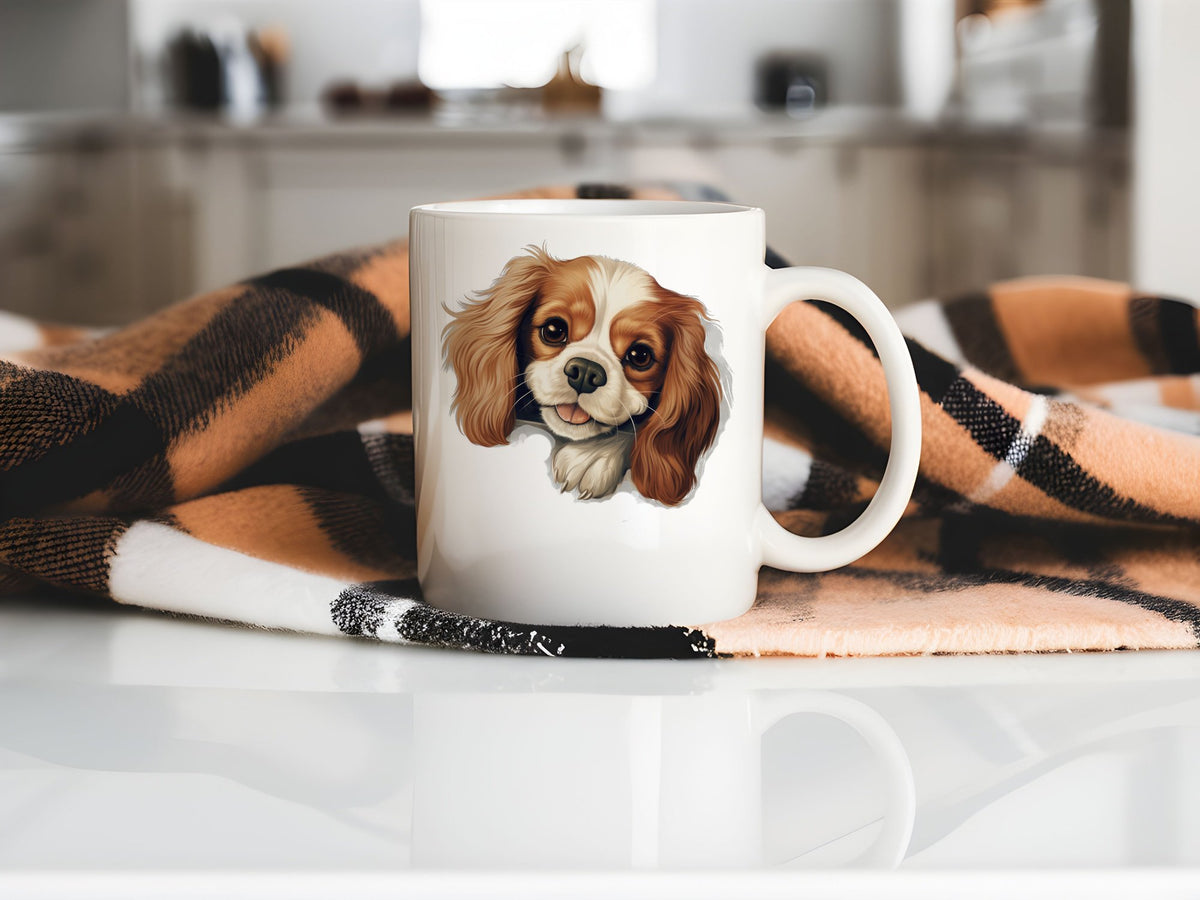 Cavalier King Charles Spaniel standard mug in white