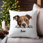 Customisable American Staffordshire Terrier – Cushion, personalised with your own text