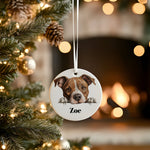 Customisable American Staffordshire Terrier – Ceramic Hanging Decoration, personalised with your own text