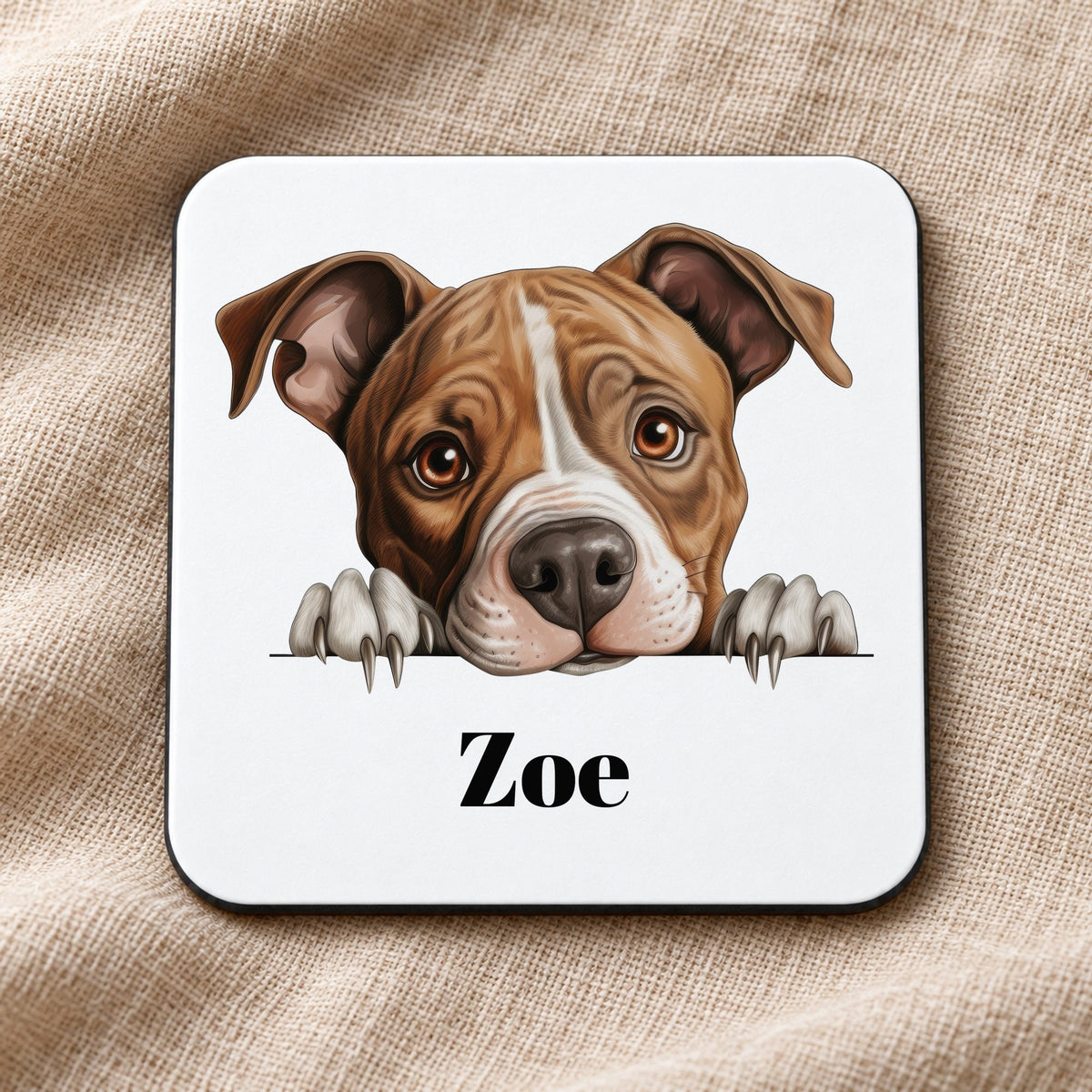 Customisable American Staffordshire Terrier – Coaster, personalised with your own text