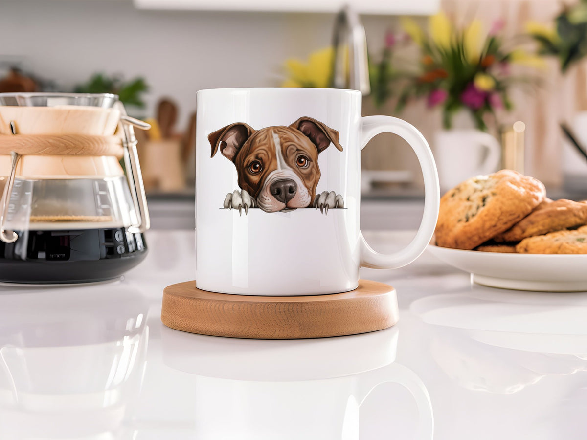 American Staffordshire Terrier standard mug in white