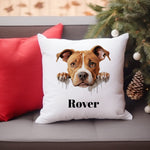 Customisable American Pit Bull Terrier – Cushion, personalised with your own text