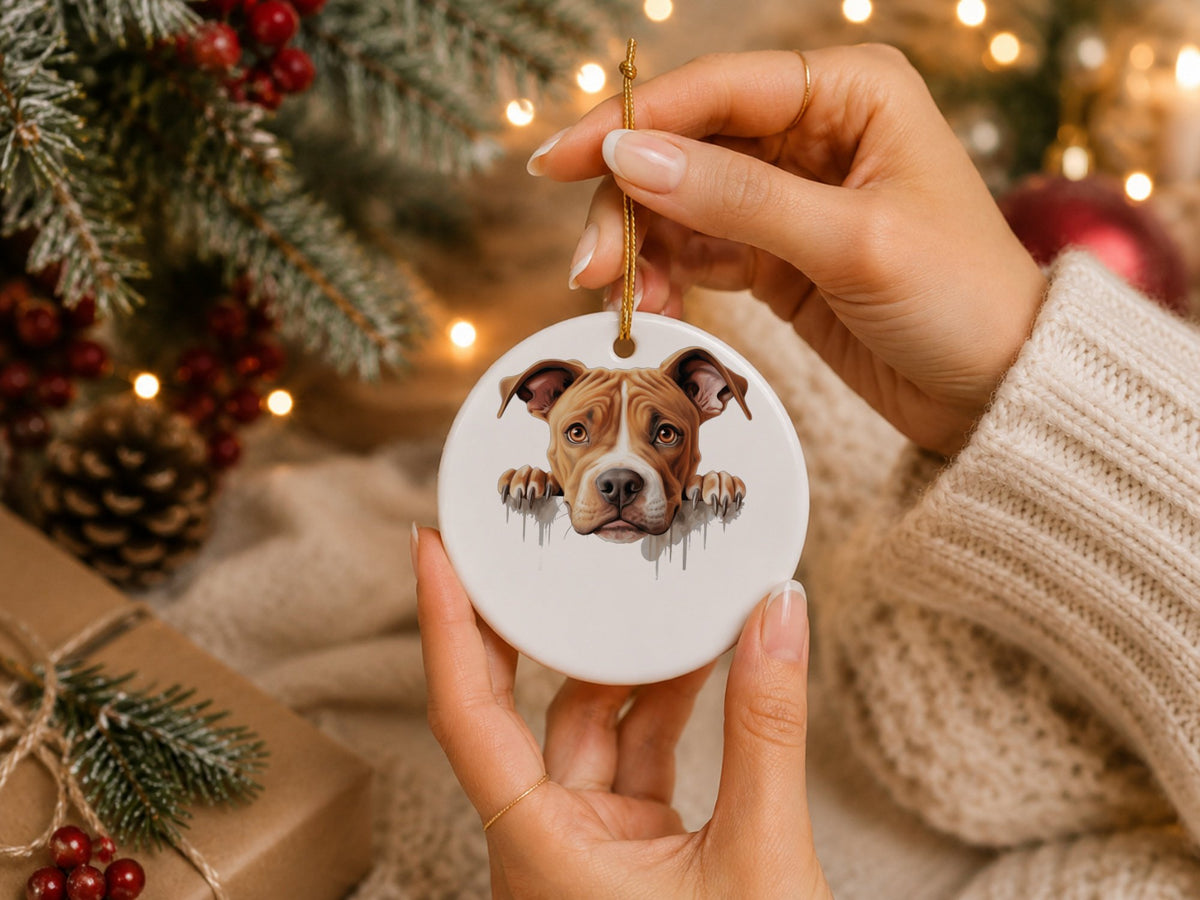 American Pit Bull Terrier hanging decoration in standard