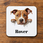 Customisable American Pit Bull Terrier – Coaster, personalised with your own text