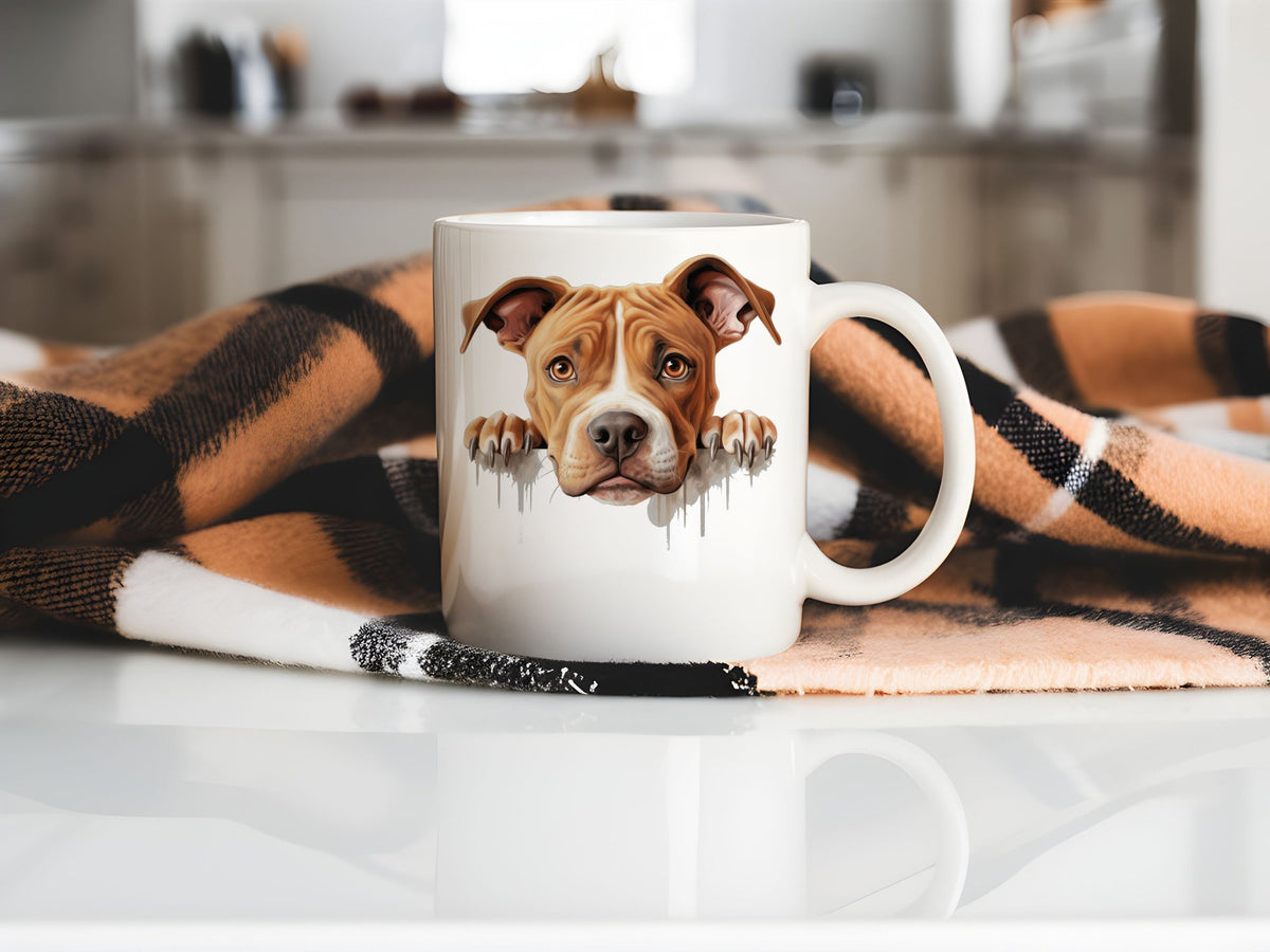 American Pit Bull Terrier standard mug in white