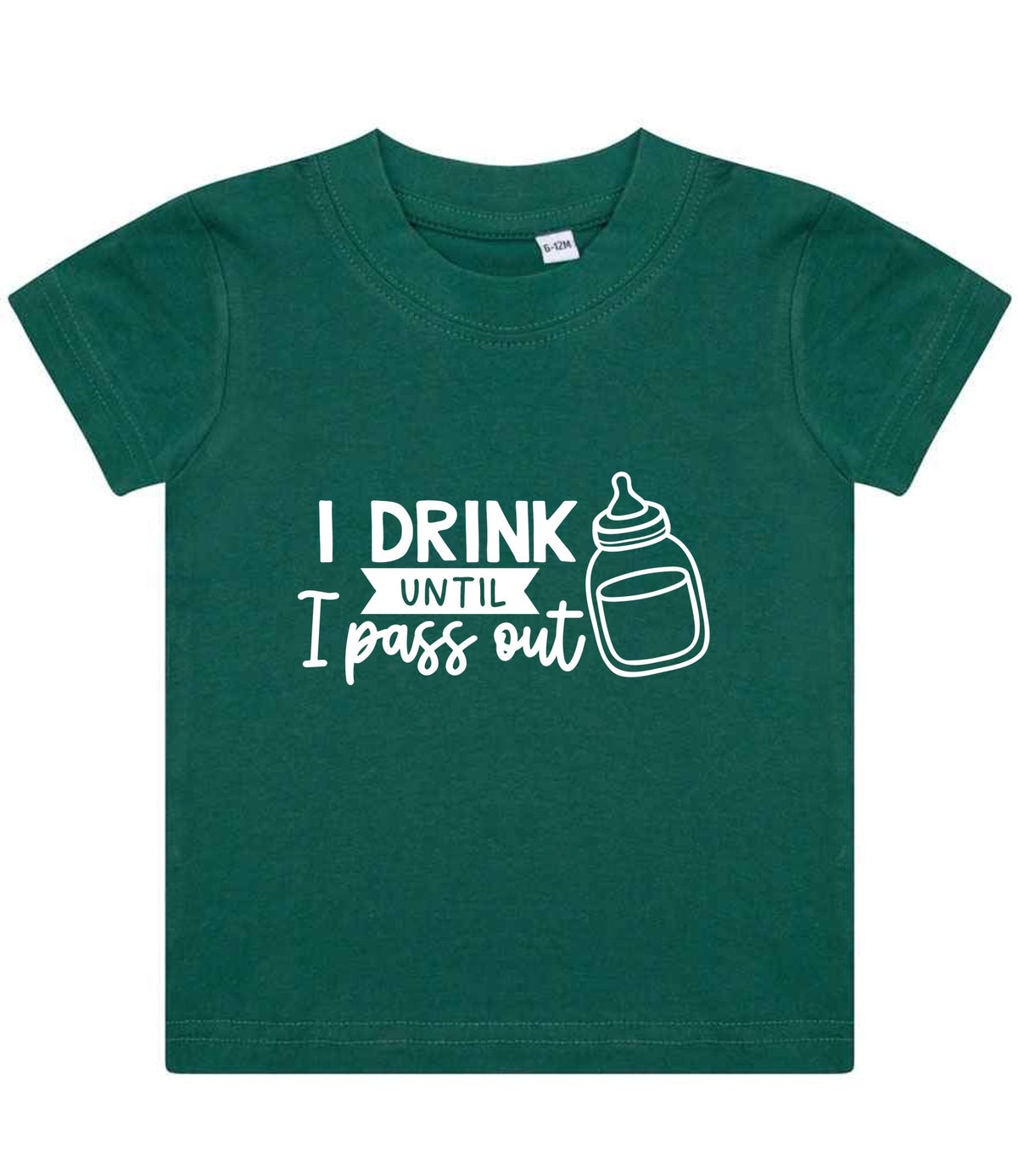 I Drink Until I Pass Out t-shirt in bottle green