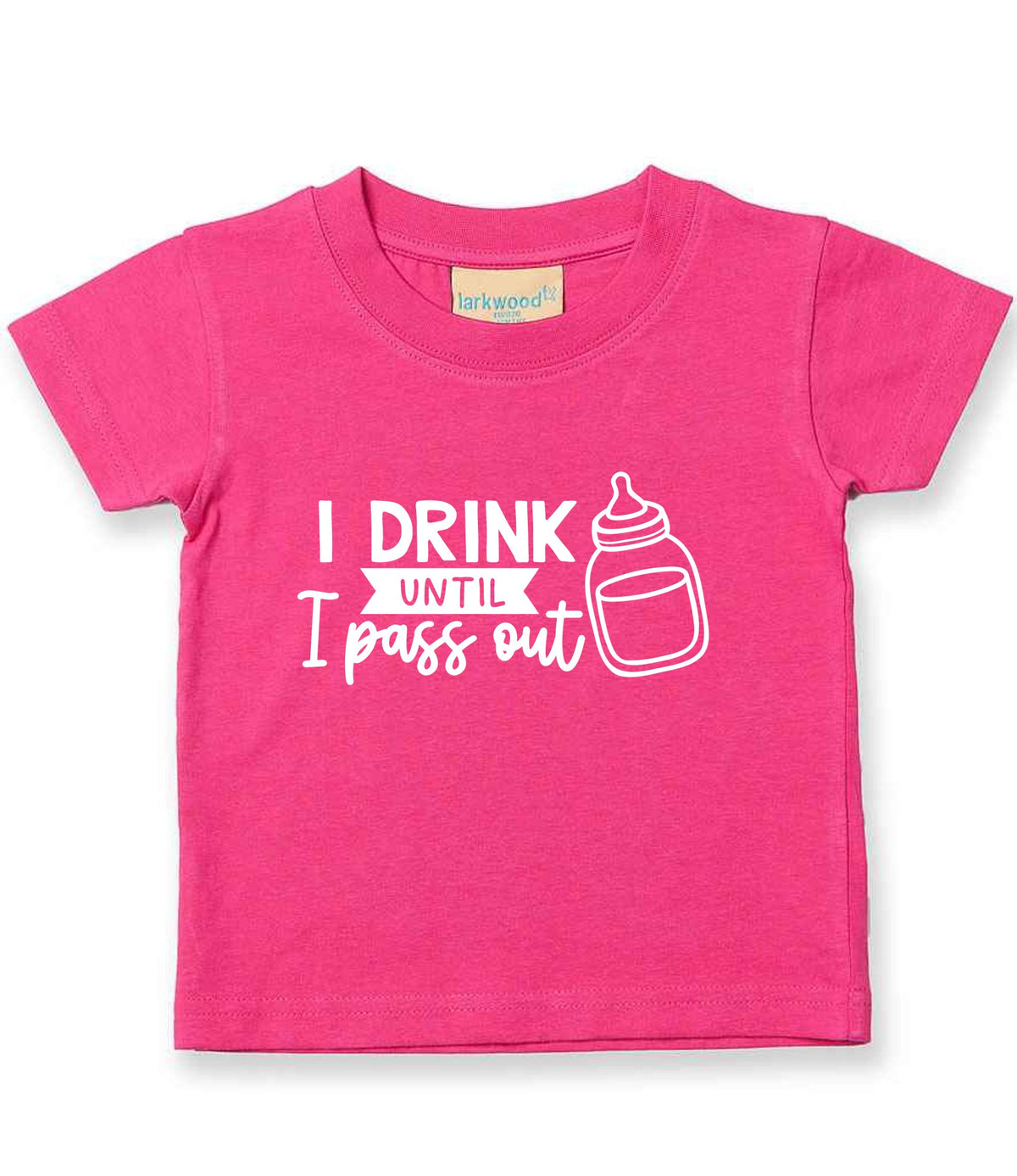 I Drink Until I Pass Out t-shirt in fuchsia