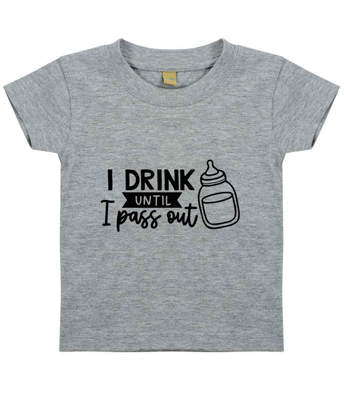 I Drink Until I Pass Out t-shirt in heather grey