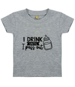 I Drink Until I Pass Out t-shirt in heather grey
