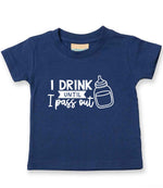 I Drink Until I Pass Out t-shirt in navy