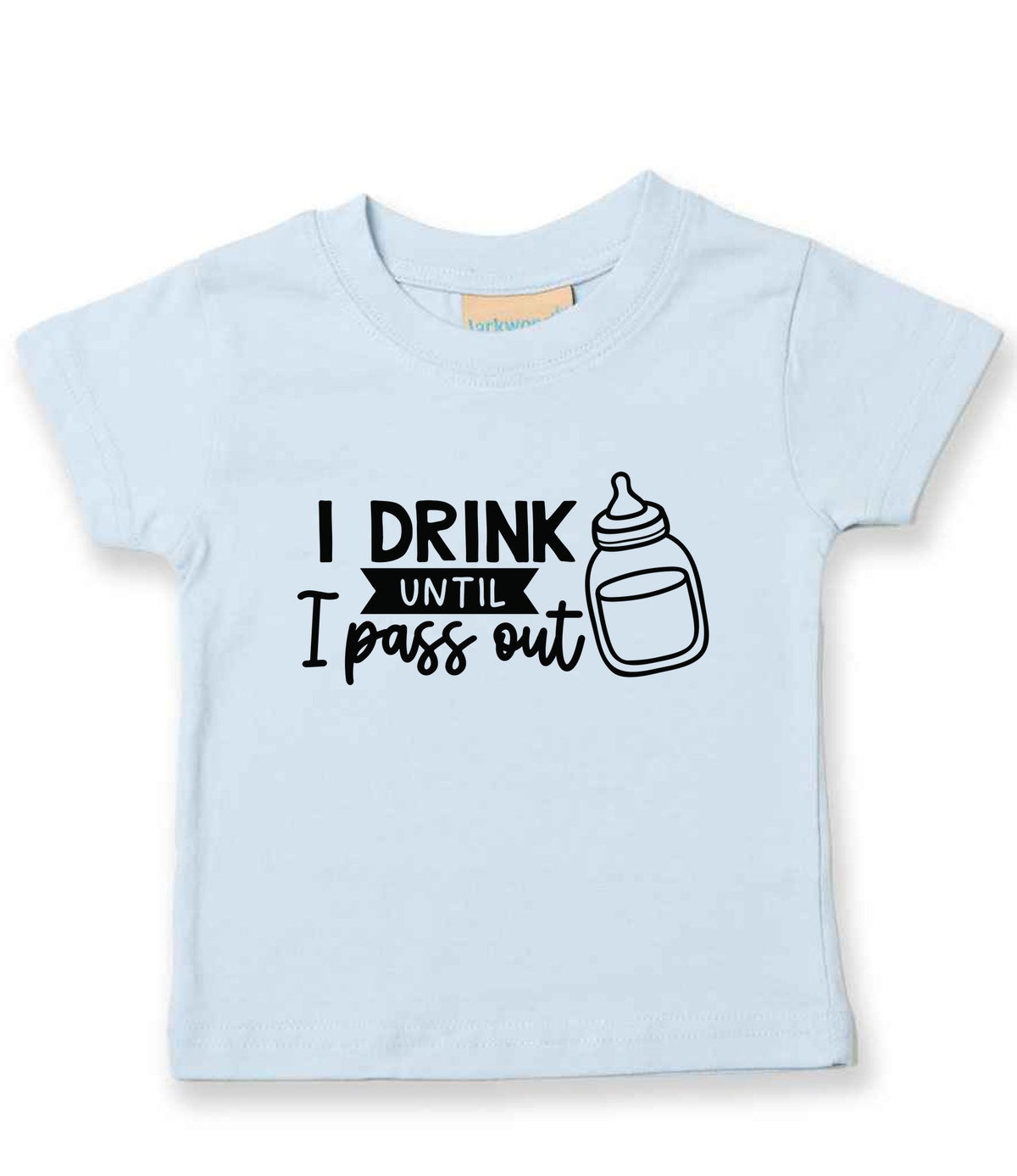 I Drink Until I Pass Out t-shirt in pale blue