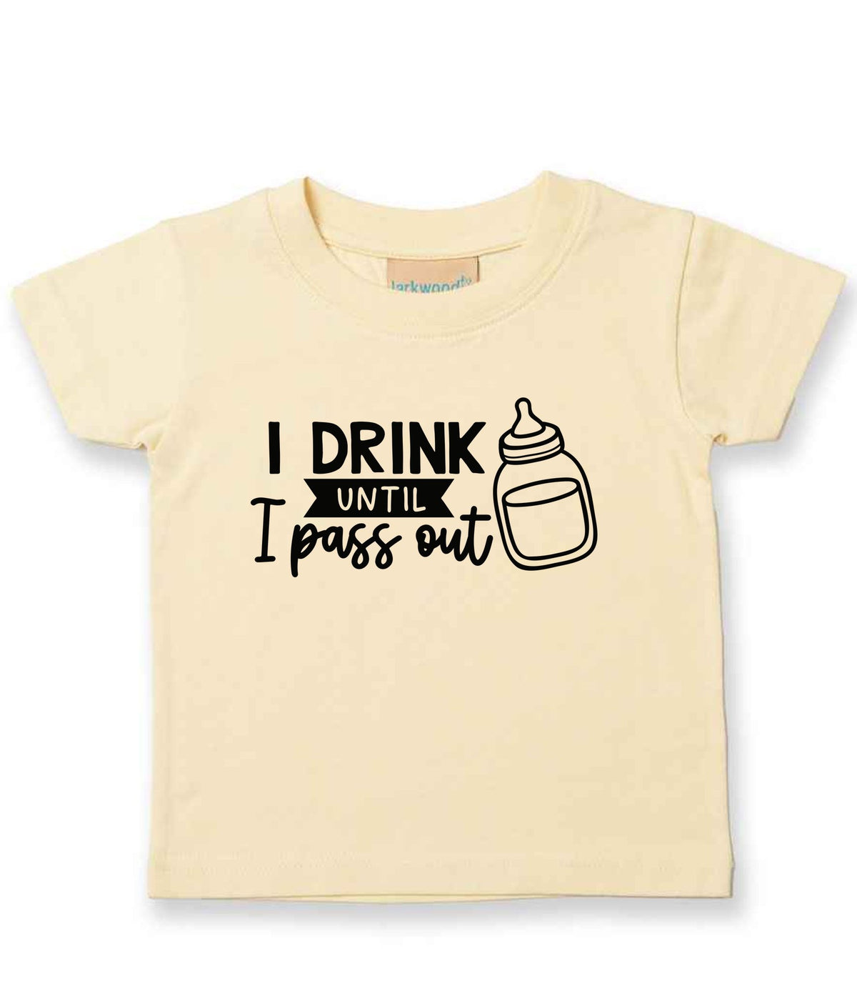 I Drink Until I Pass Out t-shirt in pale yellow