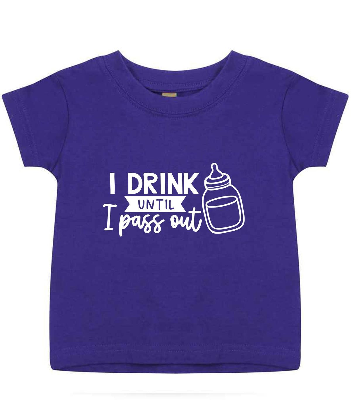I Drink Until I Pass Out t-shirt in purple