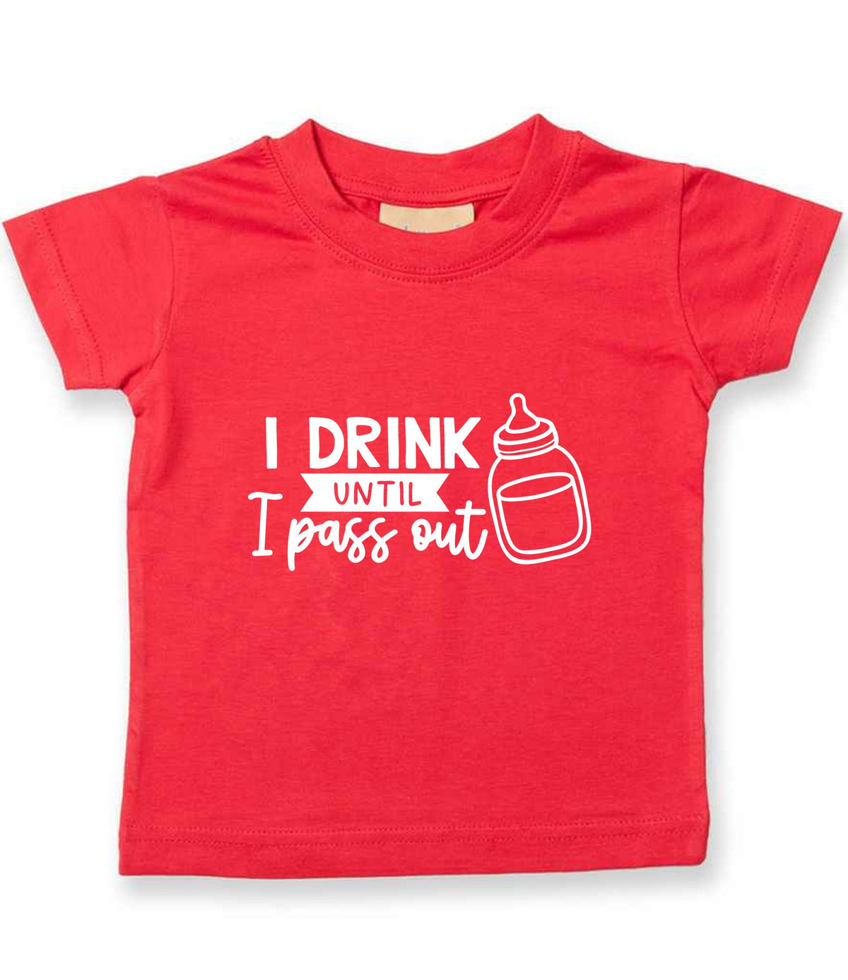 I Drink Until I Pass Out t-shirt in red