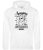 Awesome Bearded Dad hoodie in arctic white