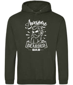 Awesome Bearded Dad hoodie in combat green