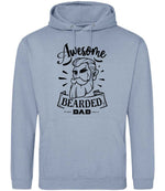 Awesome Bearded Dad hoodie in dusty blue