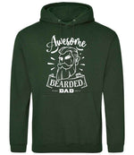 Awesome Bearded Dad hoodie in forest green