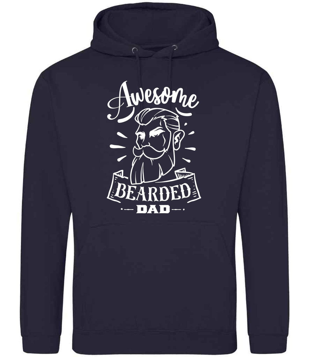 Awesome Bearded Dad hoodie in new french navy