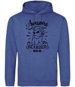 Awesome Bearded Dad hoodie in royal blue