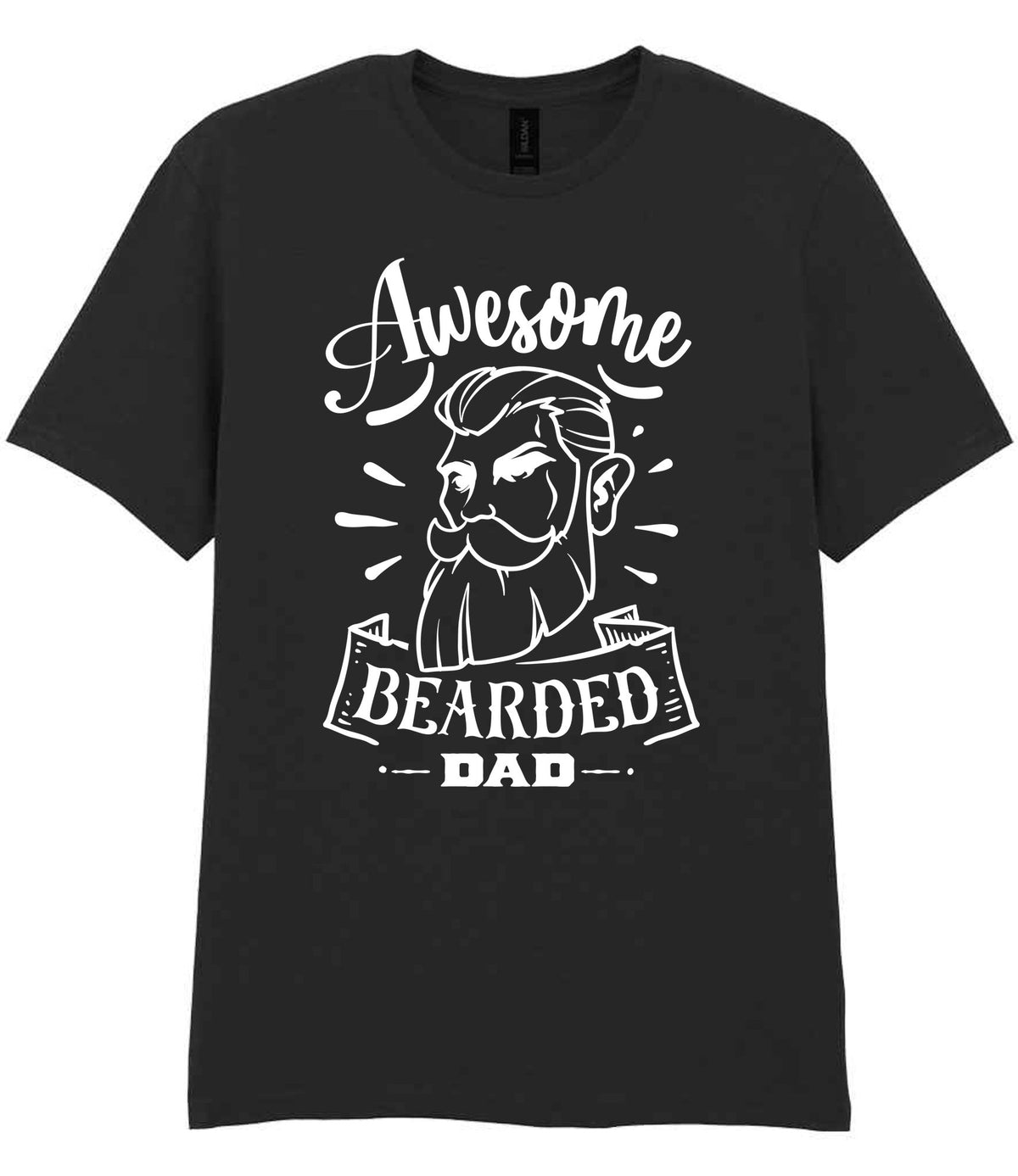 Awesome Bearded Dad t-shirt in black