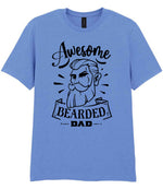 Awesome Bearded Dad t-shirt in carolina blue