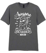 Awesome Bearded Dad t-shirt in charcoal