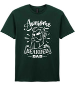 Awesome Bearded Dad t-shirt in forest green