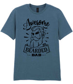 Awesome Bearded Dad t-shirt in indigo