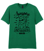 Awesome Bearded Dad t-shirt in kelly green