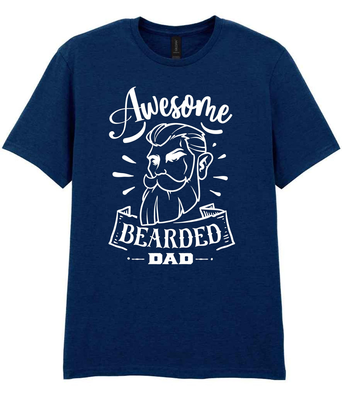 Awesome Bearded Dad t-shirt in navy