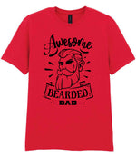 Awesome Bearded Dad t-shirt in red