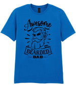 Awesome Bearded Dad t-shirt in royal blue