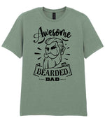 Awesome Bearded Dad t-shirt in sage