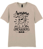 Awesome Bearded Dad t-shirt in sand