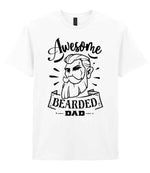 Awesome Bearded Dad t-shirt in white