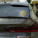 Adults on Board We Want to Live Too – Bumper Sticker in Dark with Gold vinyl