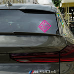 Adults on Board We Want to Live Too – Bumper Sticker in Dark with Hot Pink vinyl
