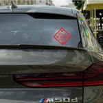 Adults on Board We Want to Live Too – Bumper Sticker in Dark with Red vinyl