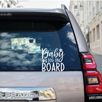 Baby & Dog on Board – Bumper Sticker in Dark