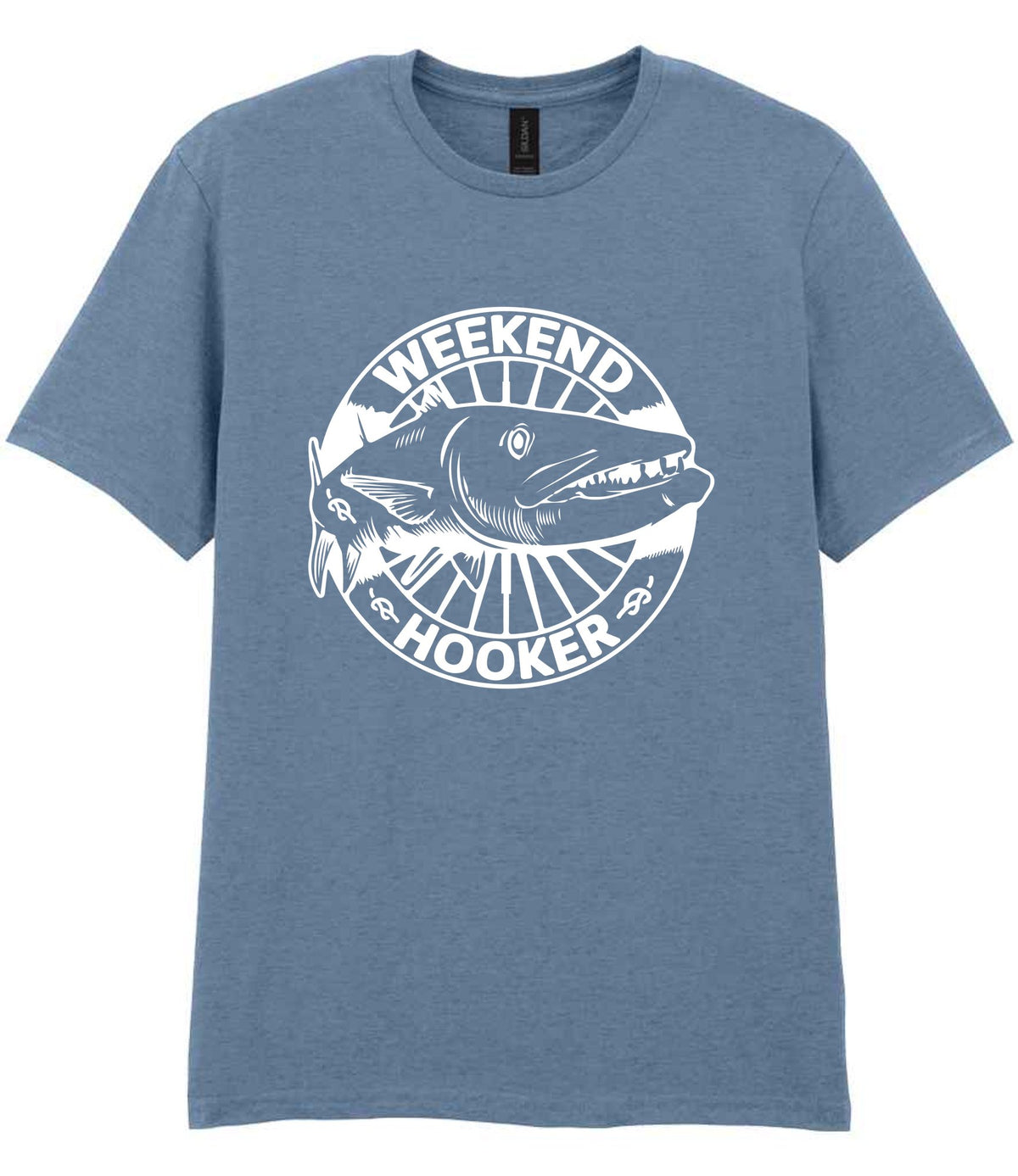 Weekend Hooker t-shirt in stone blue