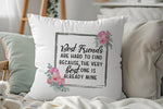 Best Friends Hard to Find cushion in white