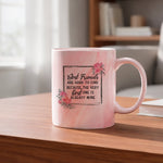 Best Friends Hard to Find marble mug in red