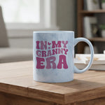 In My Granny Era marble mug in blue