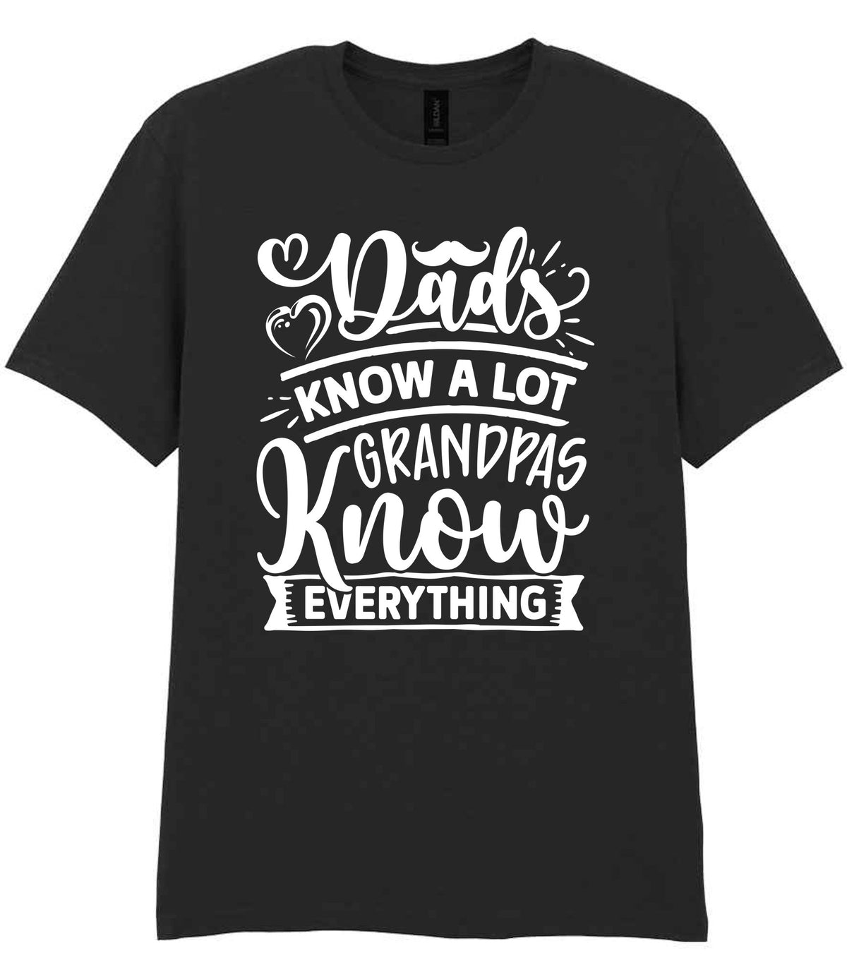 Dads Know a Lot Grandpas Know Everything t-shirt in black