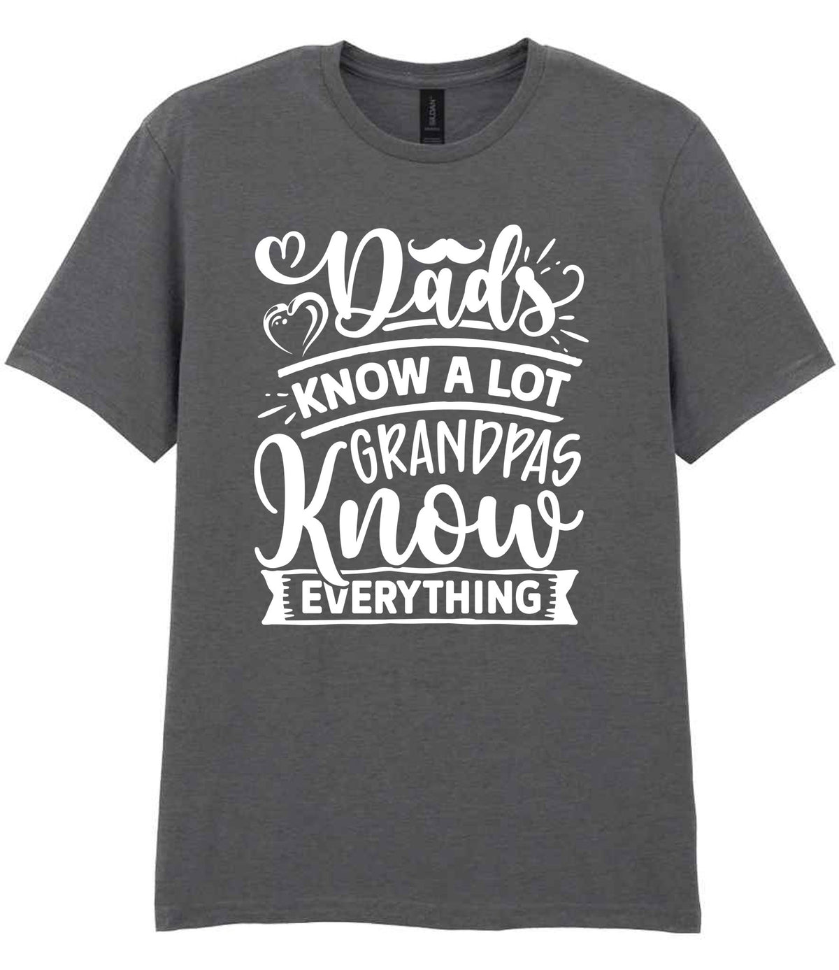 Dads Know a Lot Grandpas Know Everything t-shirt in charcoal